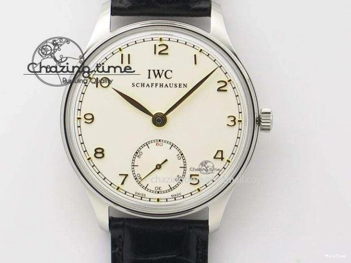 MIROTIME 0413 ZeroBulk Portuguese Real PR IW500715 SS AZF 1:1 Best Edition White Blue Dial on Blue Leather Strap A 7034